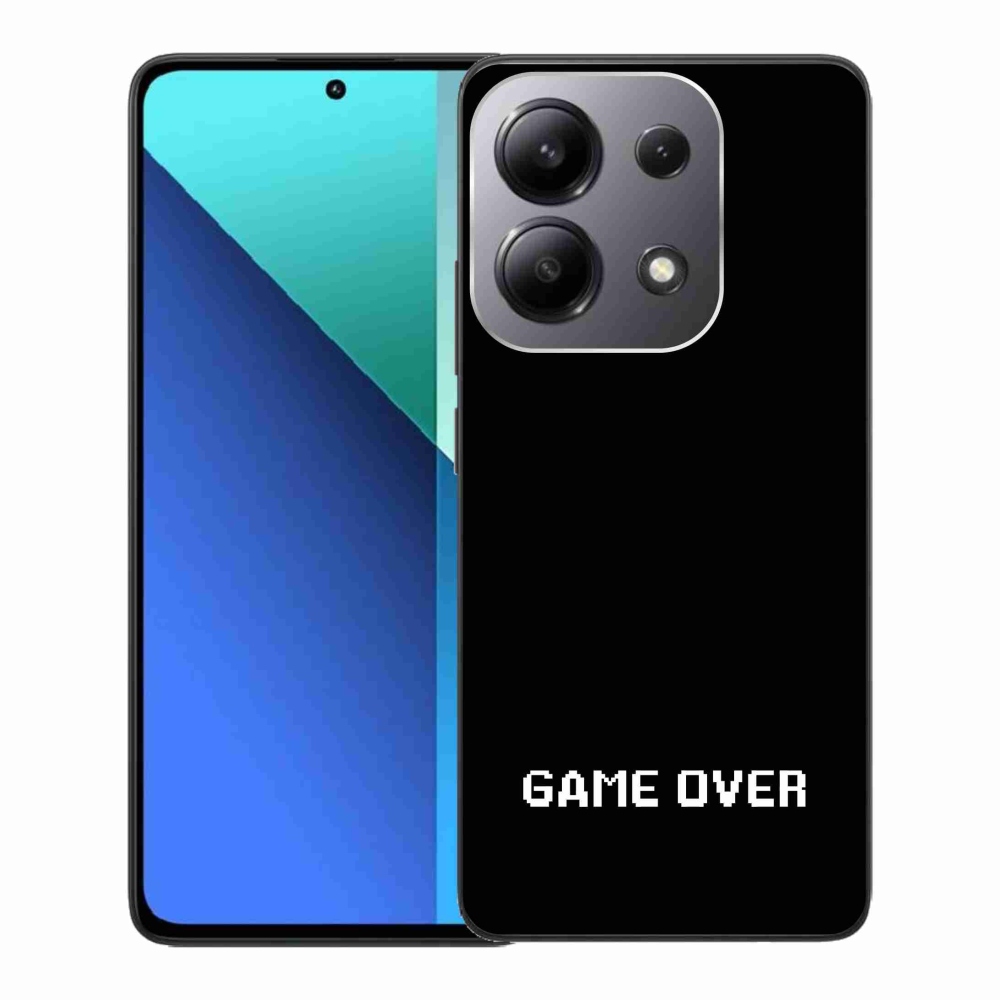 Gelový kryt mmCase na Xiaomi Redmi Note 13 - game over černé pozadí