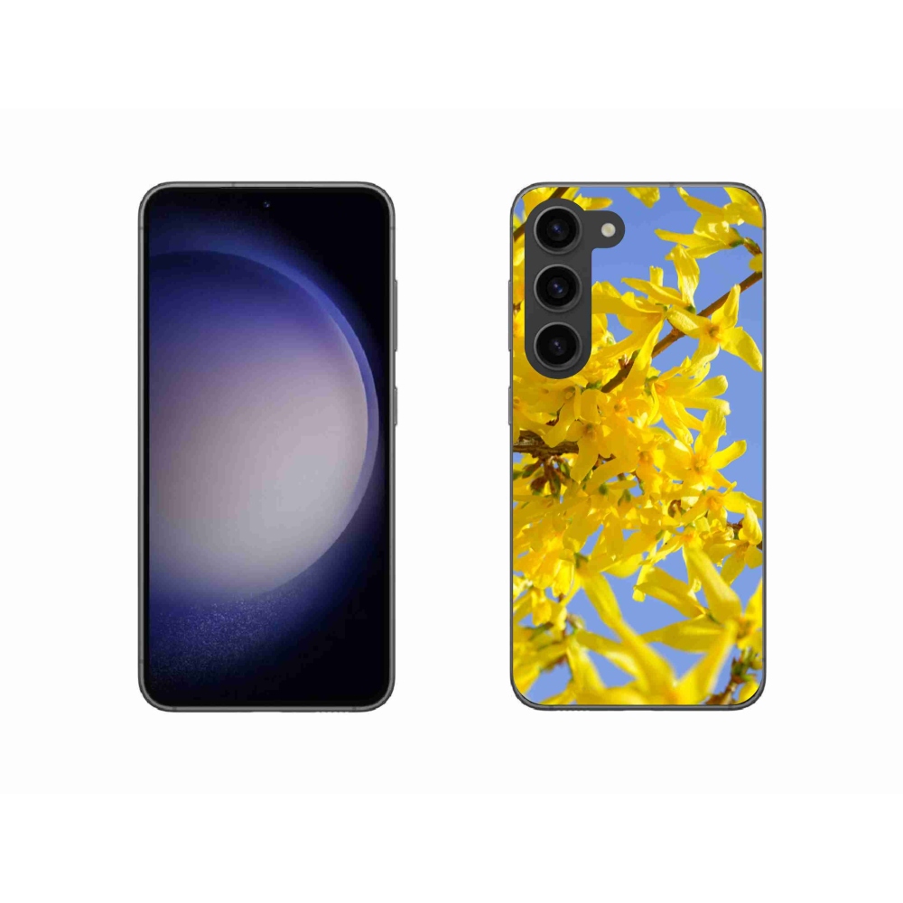 Gelový kryt mmCase na Samsung Galaxy S23 5G - žluté květy