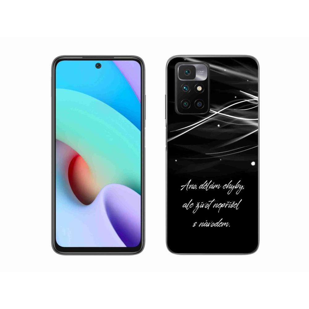 Gelový kryt mmCase na Xiaomi Redmi 10/Redmi 10 (2022) - citát černé pozadí
