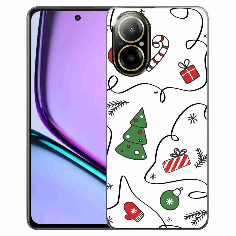 Gelový kryt mmCase na Realme C67 - vánoční motivy