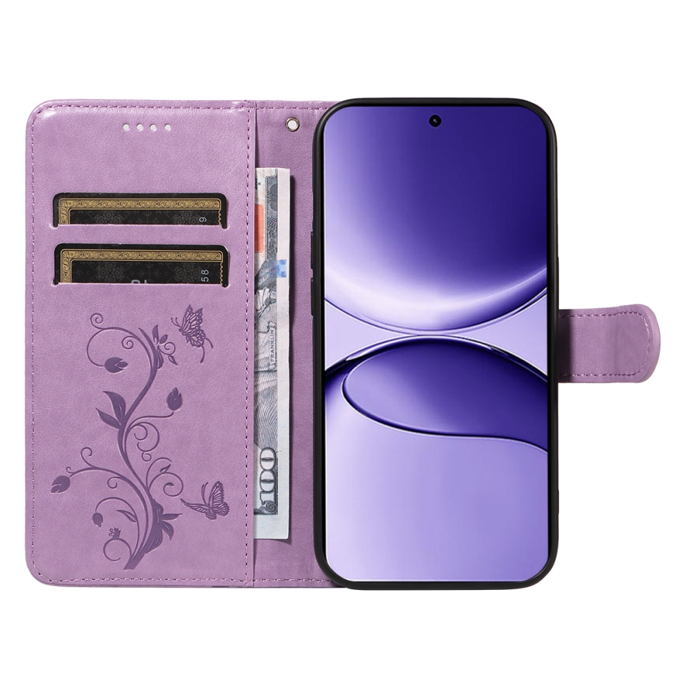 Flowers knížkové pouzdro na Xiaomi Poco F7 5G - světlefialové