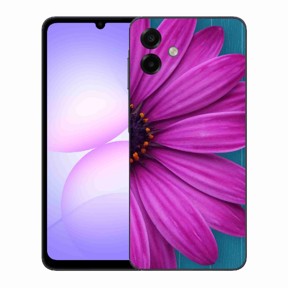 Gelový kryt mmCase na Samsung Galaxy A07 4G - fialová kopretina