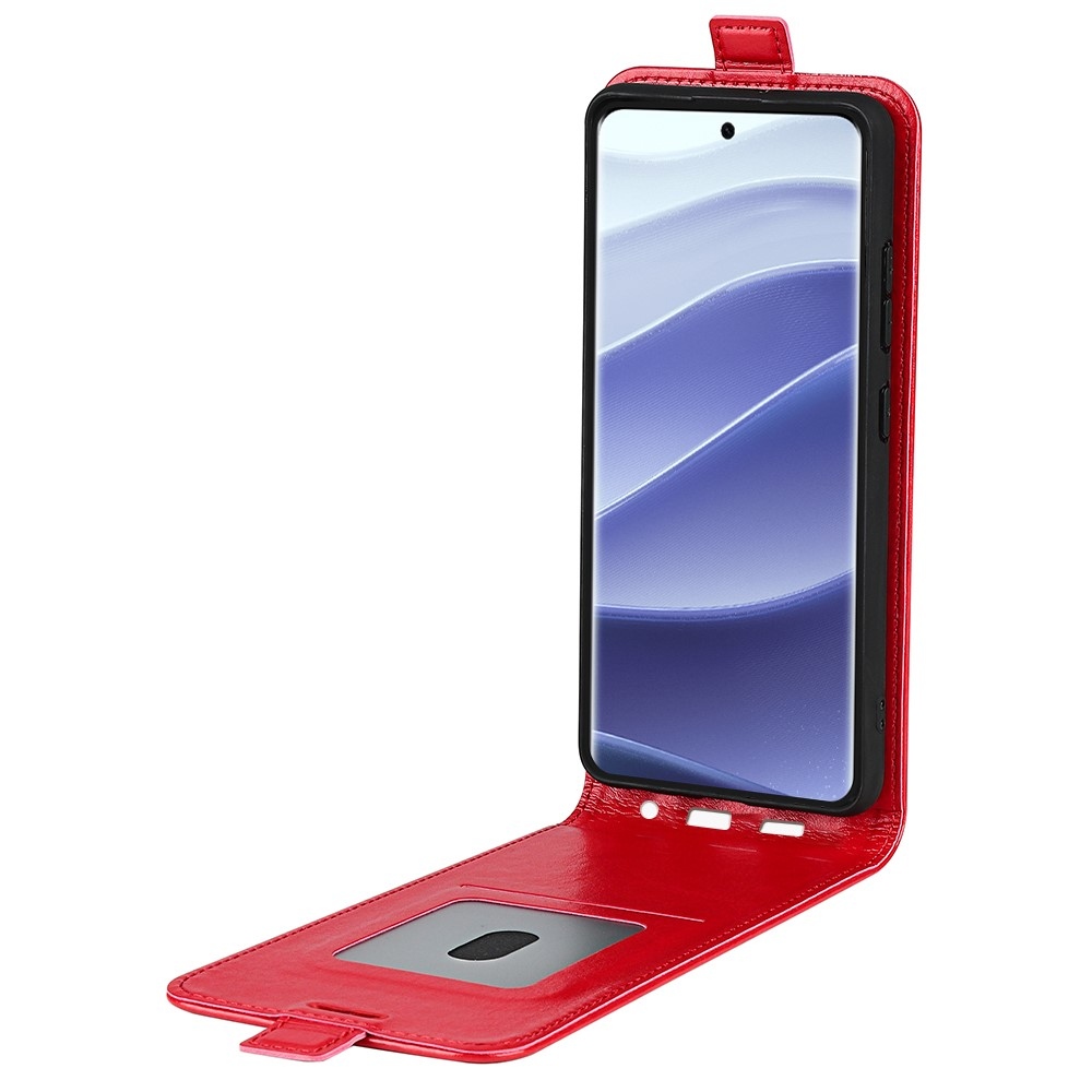 Vertical knížkové pouzdro na Xiaomi Redmi Note 14 Pro 5G/Poco X7 5G - červené