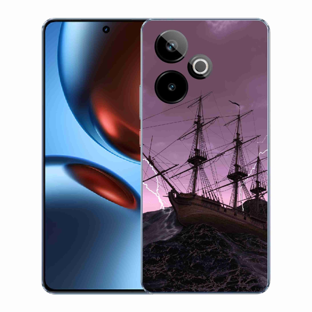 Gelový kryt mmCase na Realme GT 7 5G/GT 7T 5G - loď v bouři