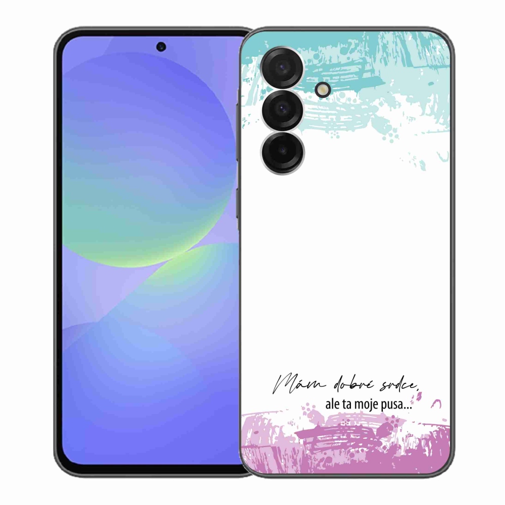 Gelový kryt mmCase na Samsung Galaxy A36 5G - vtipný text 3 bílé pozadí