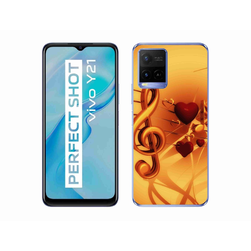 Gelový kryt mmCase na Vivo Y21/Y21s/Y33s - noty