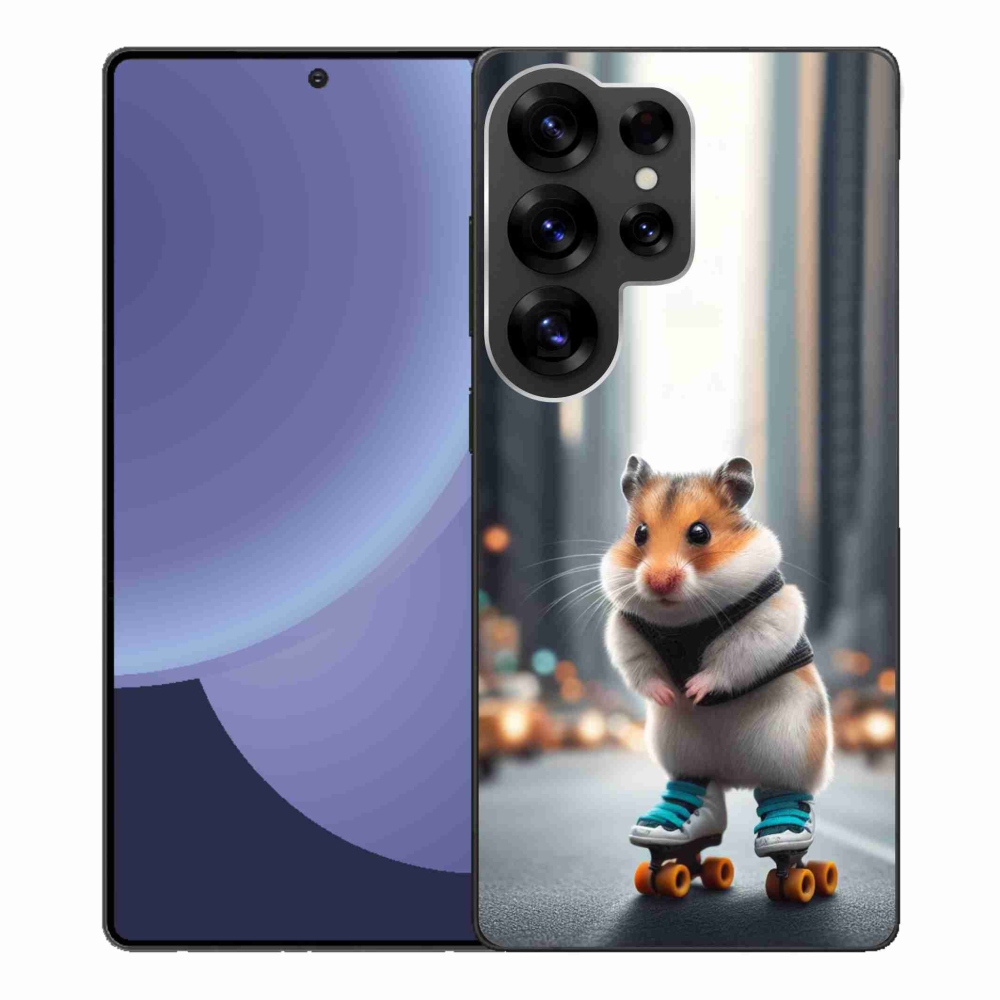 Gelový kryt mmCase na Samsung Galaxy S25 Ultra - křeček na bruslích