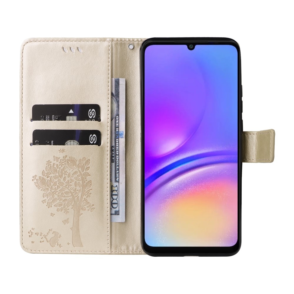 Trees knížkové pouzdro na Samsung Galaxy A06 4G - zlaté