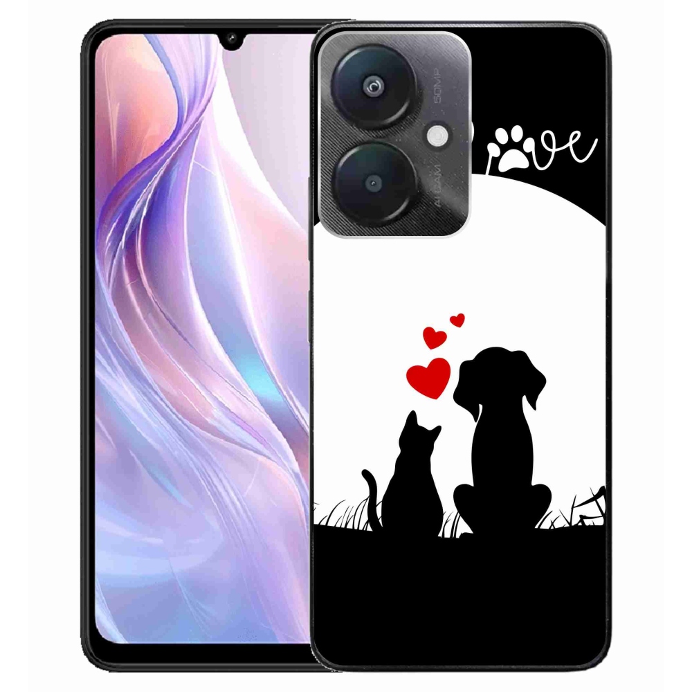 Gelový obal mmCase na Xiaomi Redmi 13C 5G - zvířecí láska