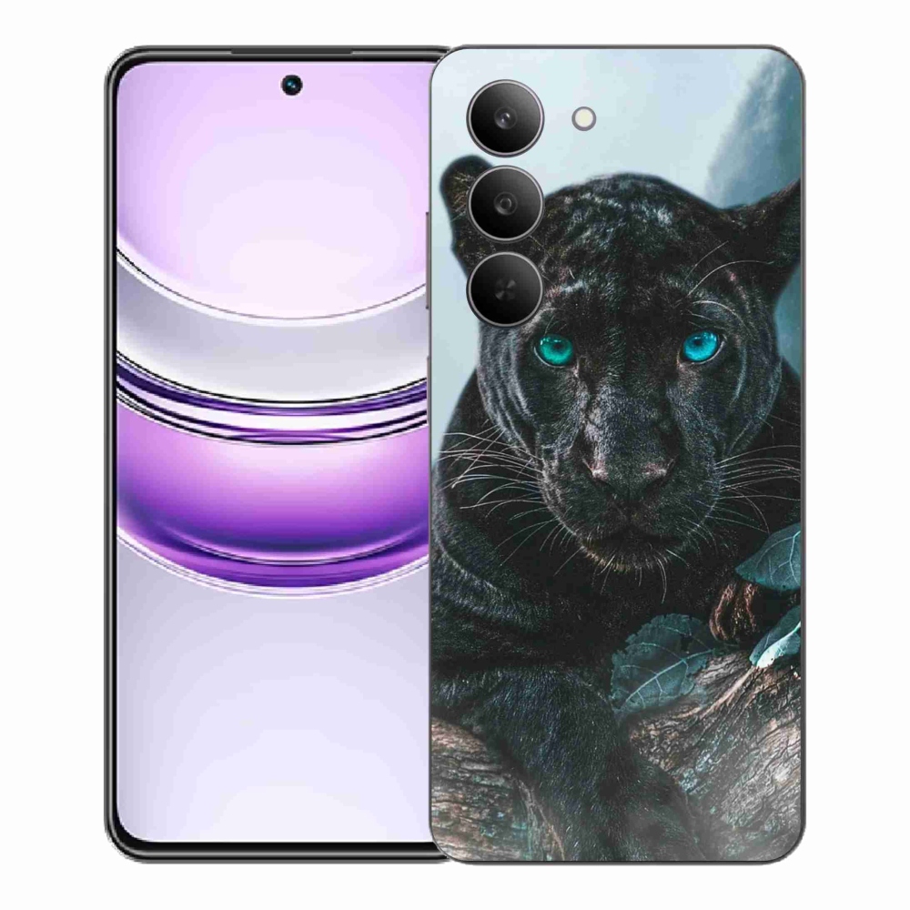 Gelový kryt mmCase na Realme 14x 5G - černý panter