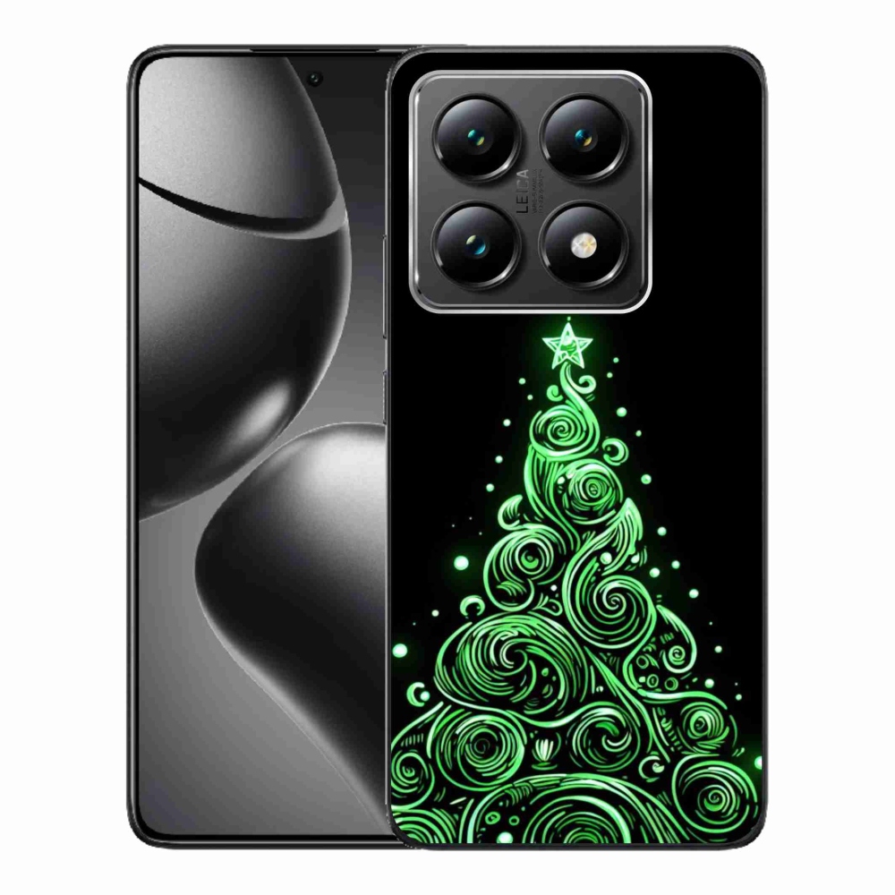 Gelový kryt mmCase na Xiaomi 14T - neonový vánoční stromek 3