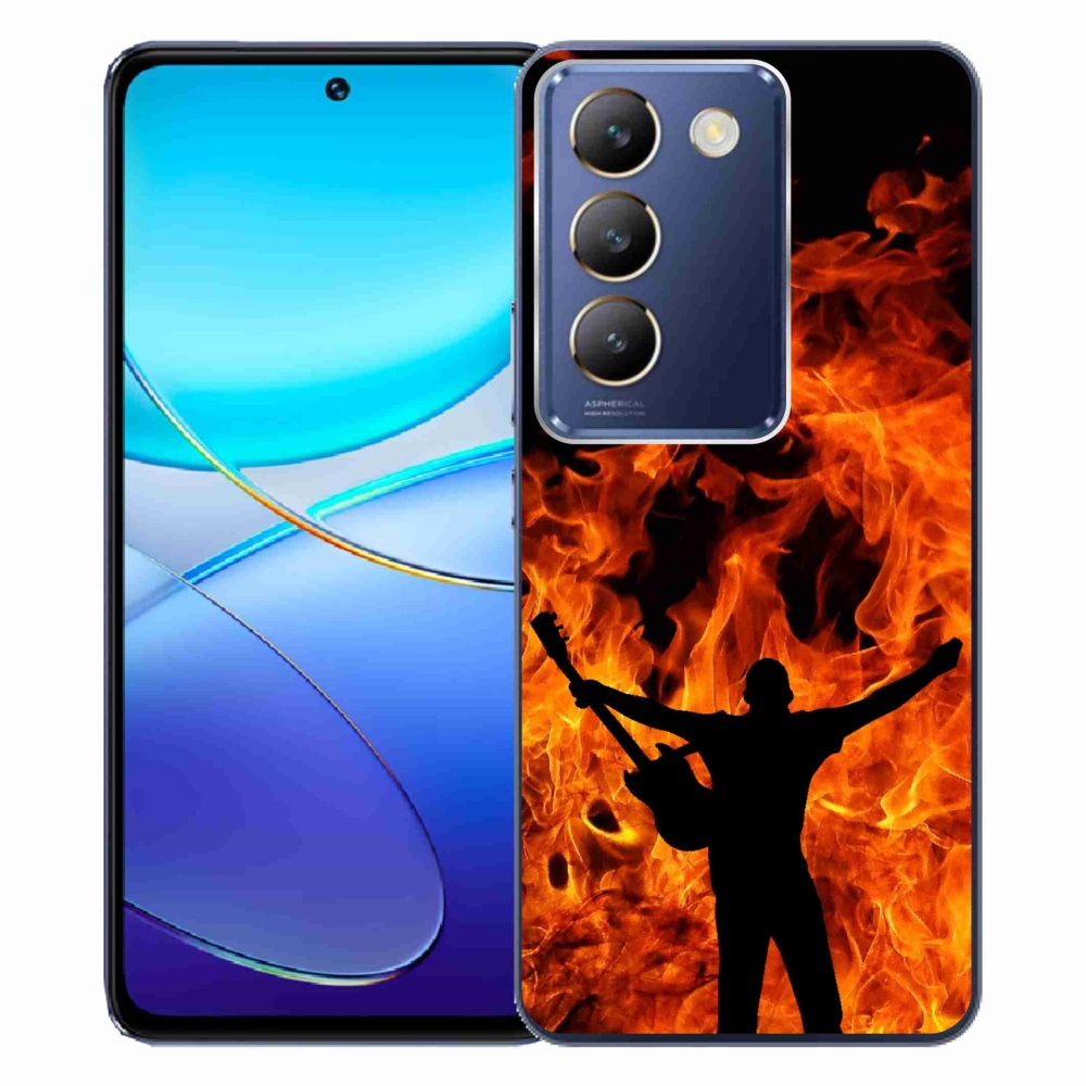 Gelový kryt mmCase na Vivo V40 SE 4G/5G - muzikant a oheň