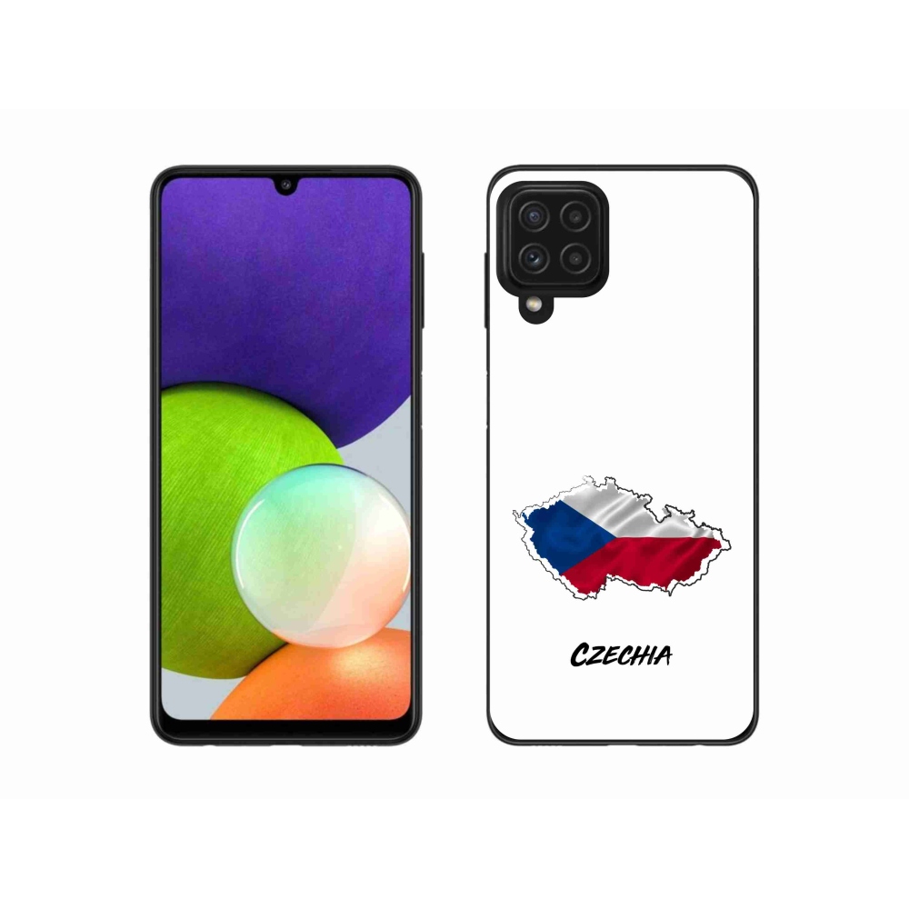 Gelový kryt mmCase na Samsung Galaxy A22 4G - Czechia bílé pozadí