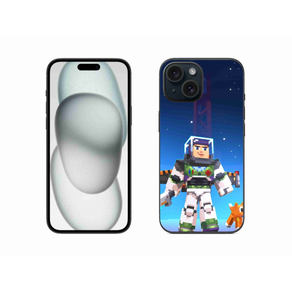 Gelový kryt mmCase na iPhone 15 - minecraft 2