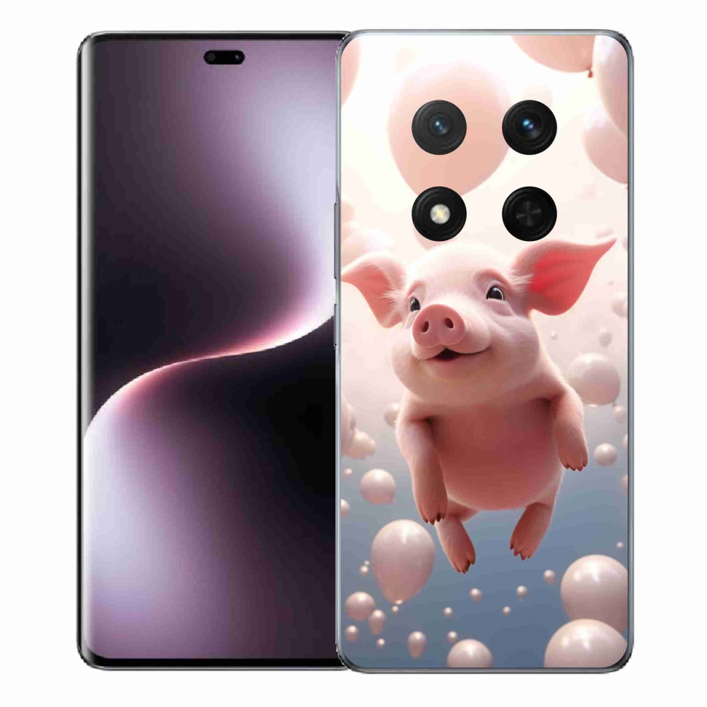 Gelový kryt mmCase na Honor Magic 7 Lite 5G - prasátko s balónky
