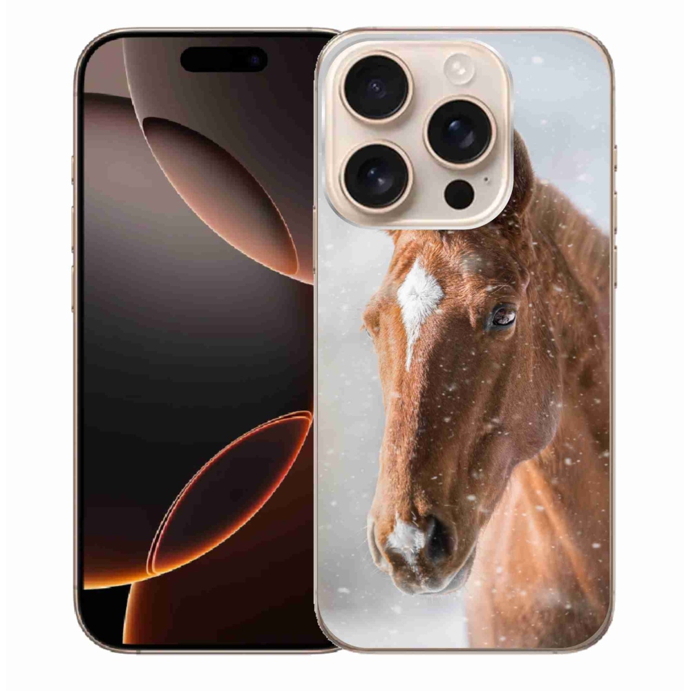 Gelový kryt mmCase na iPhone 16 Pro Max - hnědý kůň 2