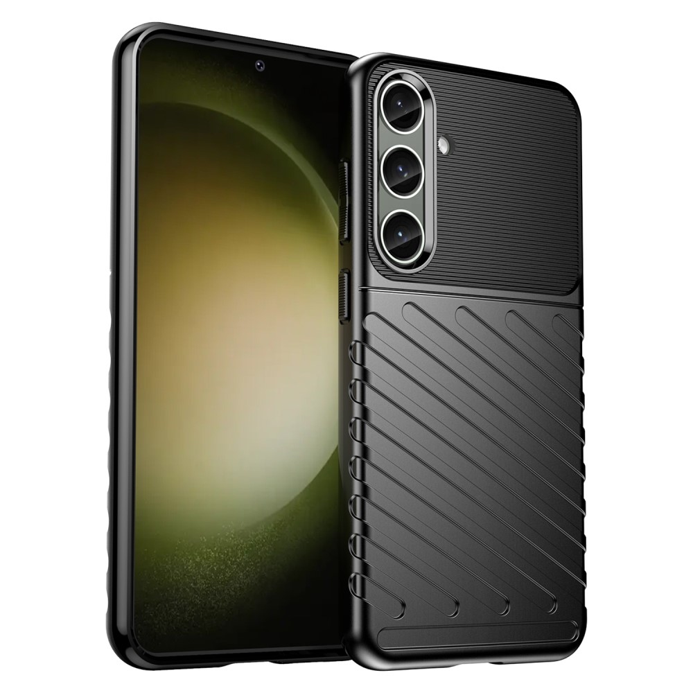 Thunder odolný gelový obal na Samsung Galaxy S24+/S25+ - černý