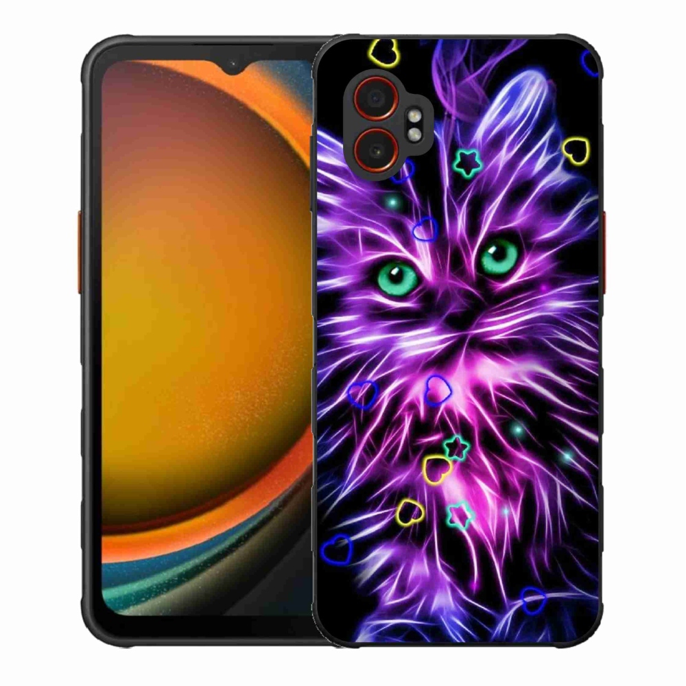 Gelový kryt mmCase na Samsung Galaxy Xcover 7 Pro - abstraktní kočka