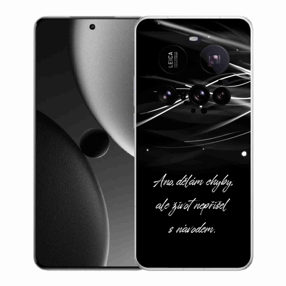 Gelový kryt mmCase na Xiaomi 15 Ultra - citát černé pozadí