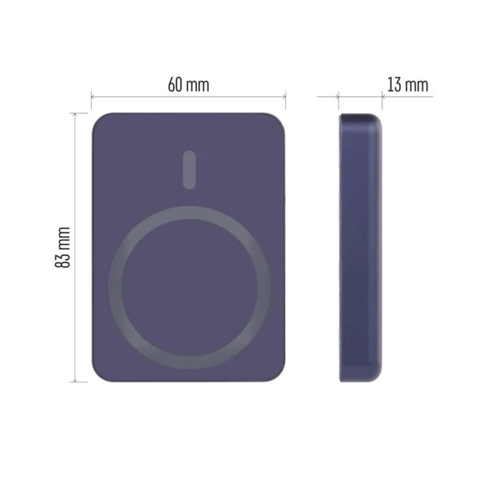 Powerbanka EMOS WI 522, 5 000 mAh, 20 W+Wireless - modrá