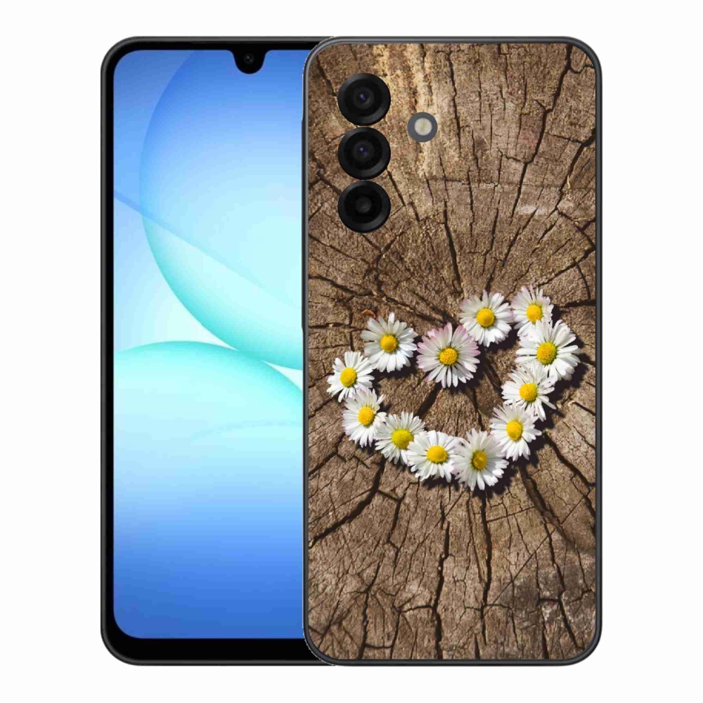 Gelový kryt mmCase na Samsung Galaxy A17 5G - srdce z kopretin