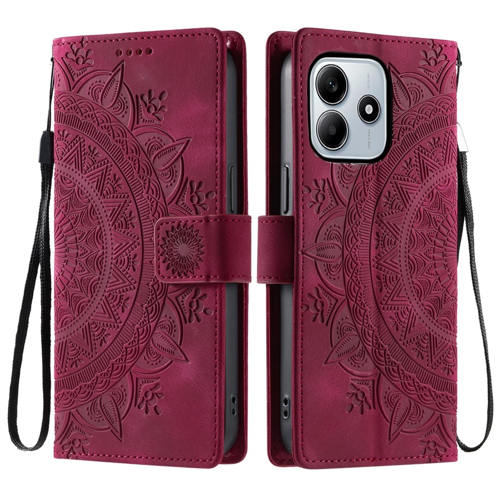 Mandalas knížkové pouzdro na Xiaomi Redmi Note 14 - rose