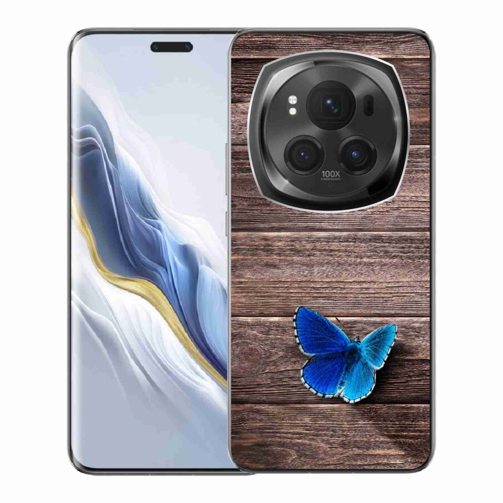 Gelový kryt mmCase na Honor Magic 6 Pro 5G - modrý motýl 1
