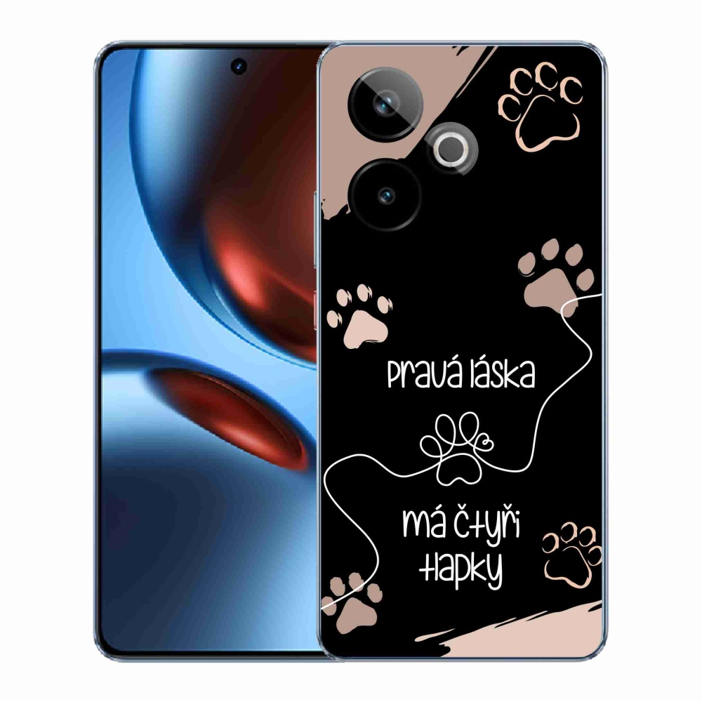Gelový kryt mmCase na Realme GT 7 5G/GT 7T 5G - psí motiv 1 černé pozadí