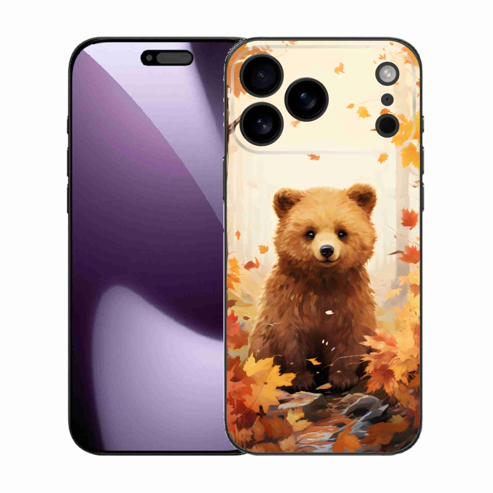 Gelový kryt mmCase na iPhone 17 Pro Max - medvěd v lese