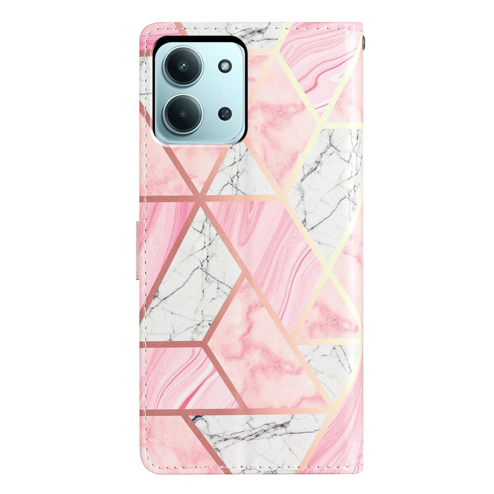 Unique knížkové pouzdro na Xiaomi Redmi 15C 4G (171mm)/Poco C85 4G (171mm) - růžový mramor