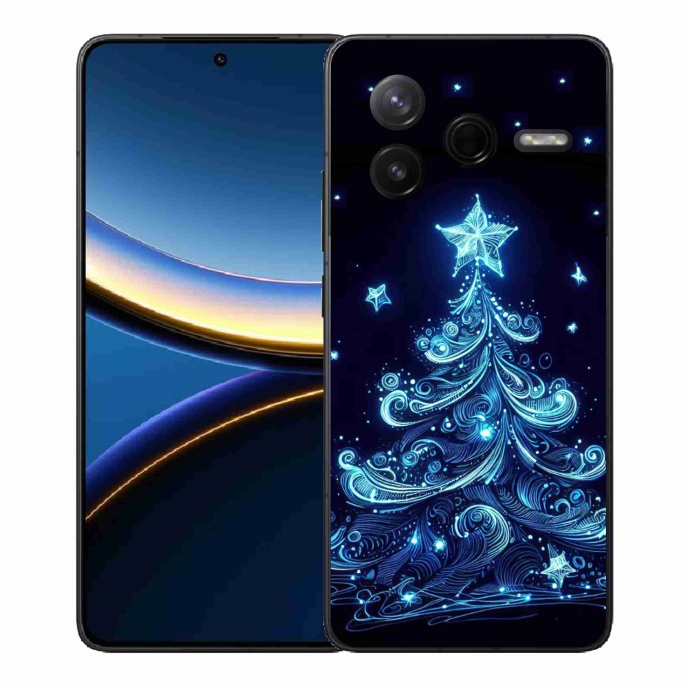 Gelový kryt mmCase na Xiaomi Poco F7 Pro - neonový vánoční stromek 4