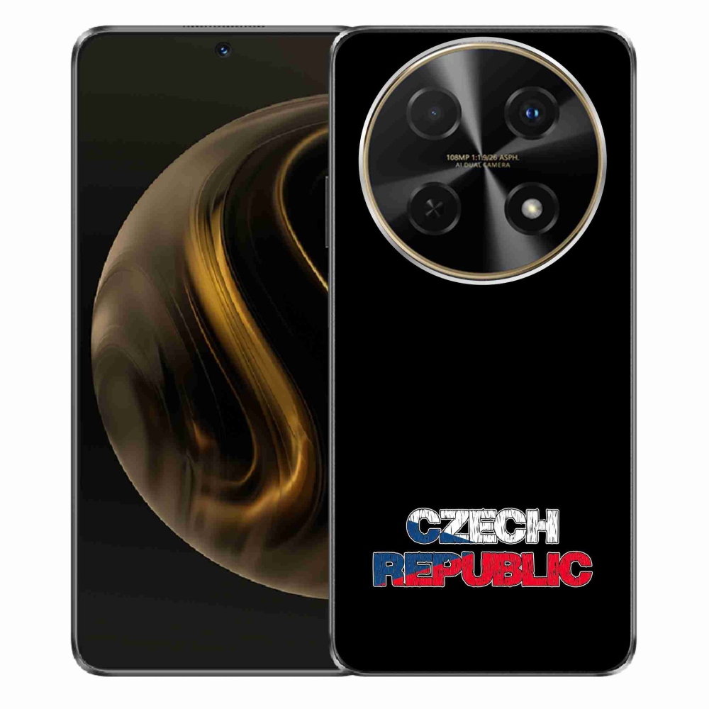 Gelový kryt mmCase na Huawei Nova 12i - Czech Republic černé pozadí