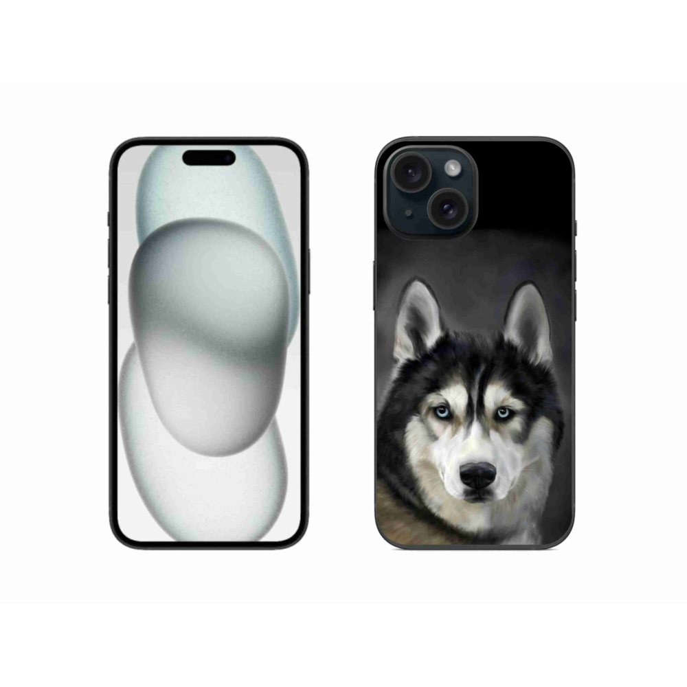 Gelový obal mmCase na iPhone 15 - husky