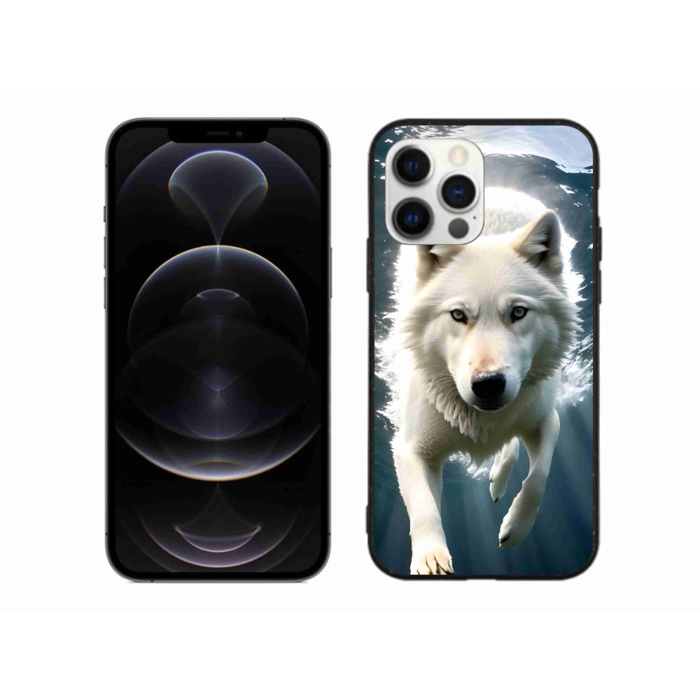 Gelový kryt mmCase na iPhone 12 Pro Max - bílý vlk