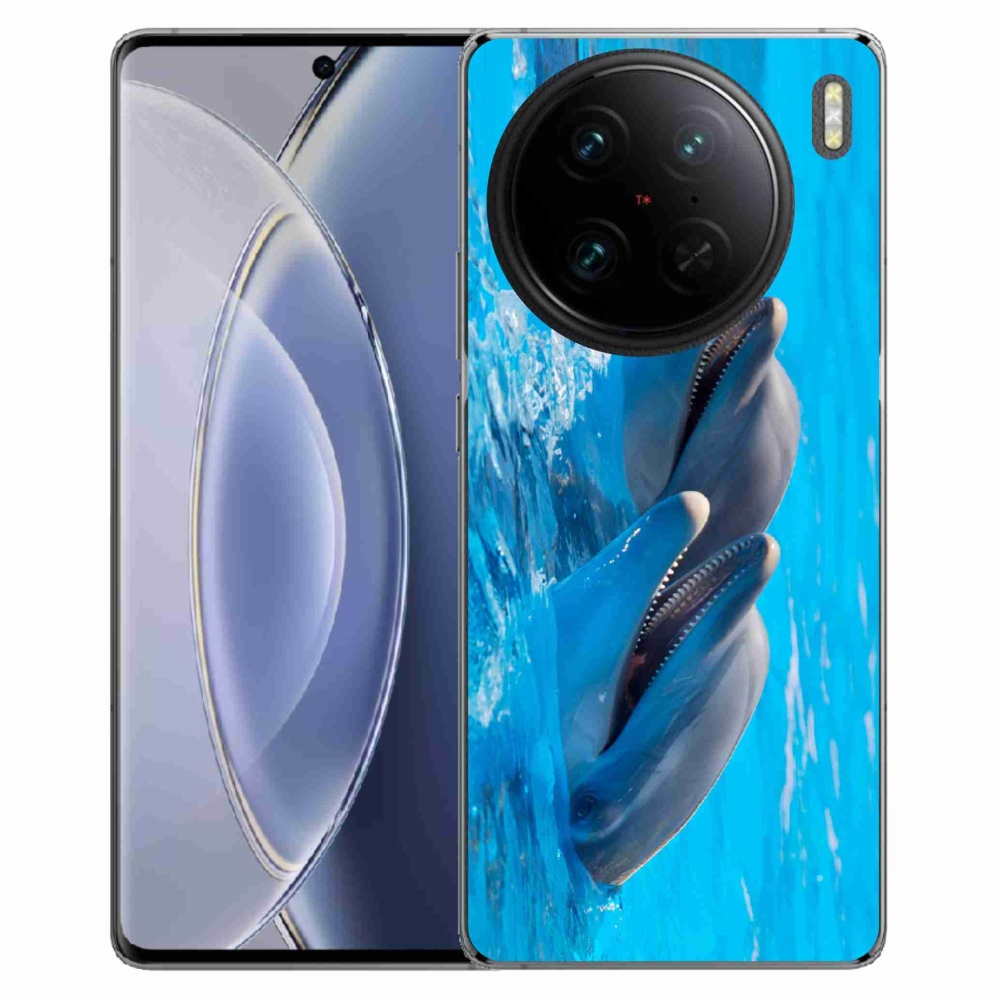 Gelový kryt mmCase na Vivo X90 Pro - delfíni