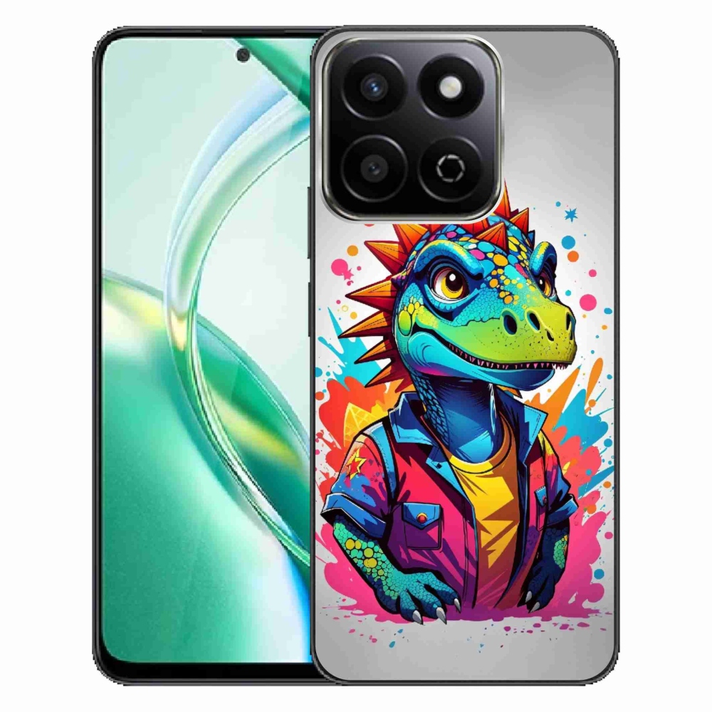 Gelový kryt mmCase na Honor 200 Smart 5G - barevný dinosaurus