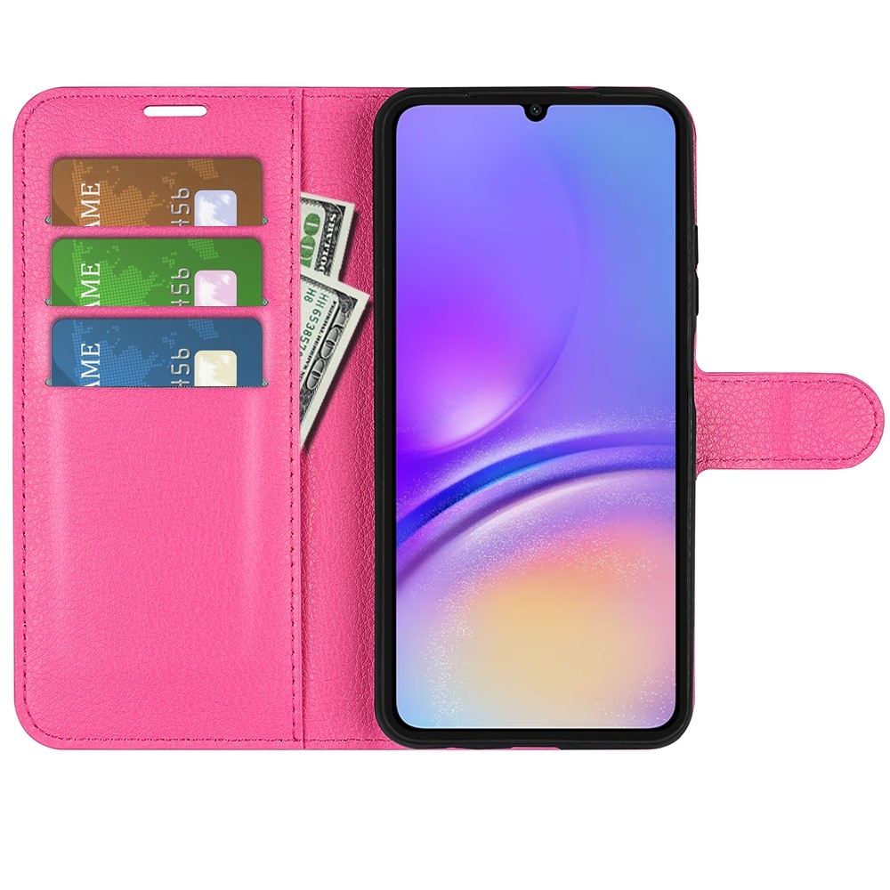 Litchi knížkové pouzdro na Samsung Galaxy A06 4G - rose