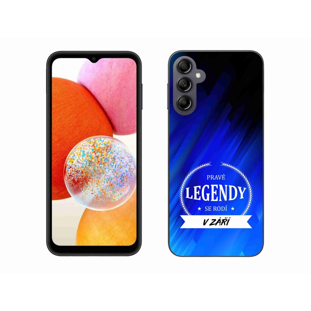 Gelový kryt mmCase na Samsung Galaxy A14 4G/5G - legendy v září modré pozadí