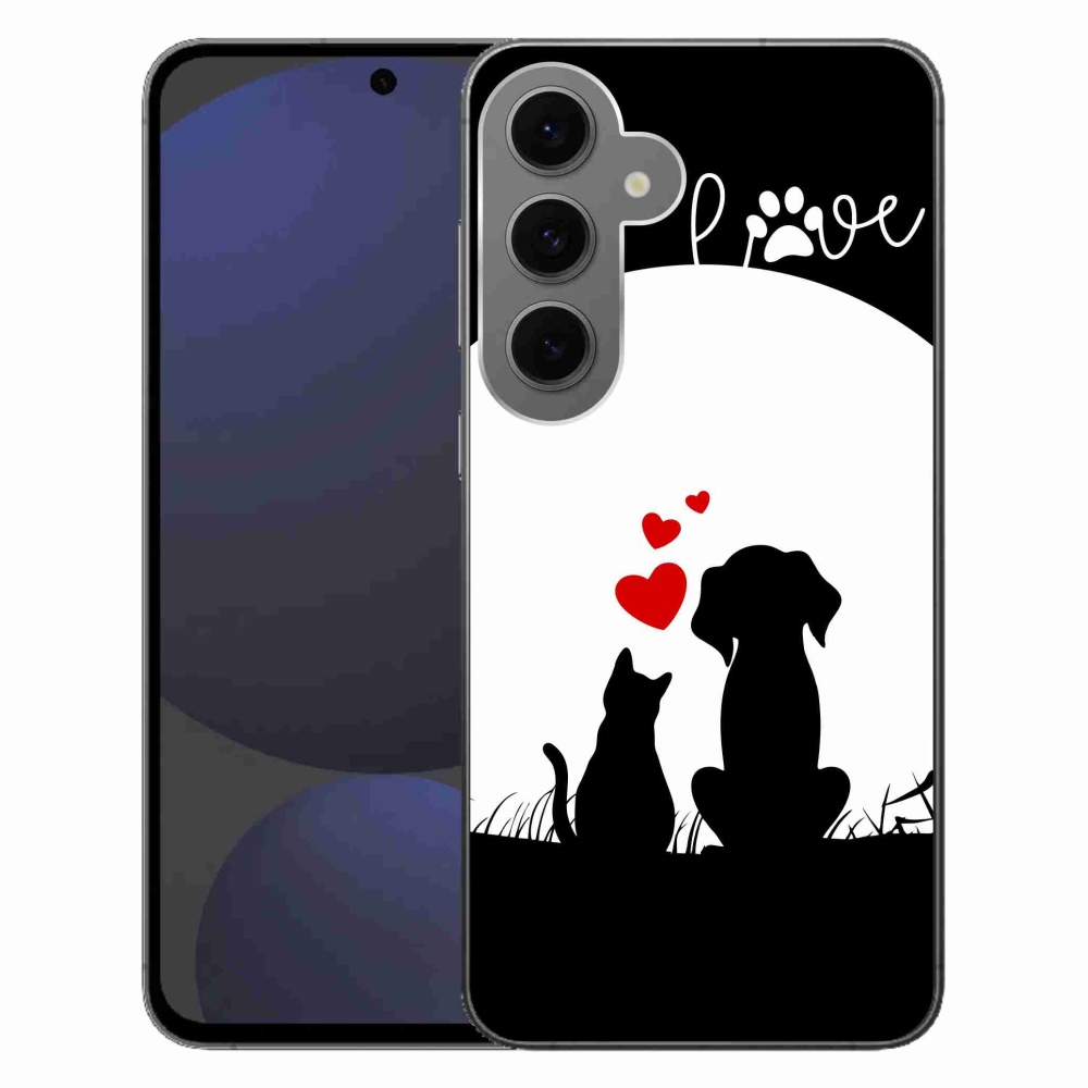 Gelový obal mmCase na Samsung Galaxy S24 FE - zvířecí láska