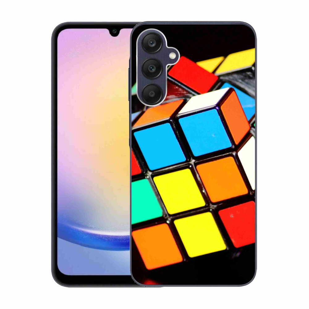 Gelový obal mmCase na Samsung Galaxy A25 5G - rubikova kostka