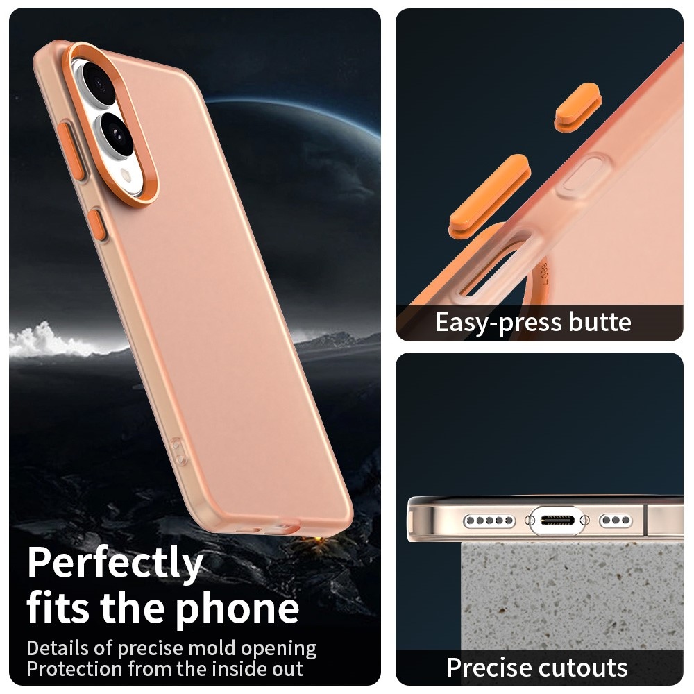 Candys matný gelový obal na Samsung Galaxy S25 Edge - oranžový