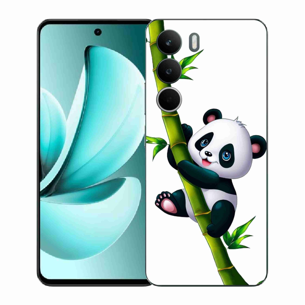 Gelový kryt mmCase na Realme C71 - panda na bambusu