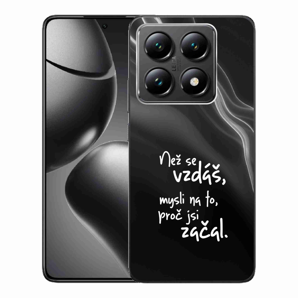 Gelový kryt mmCase na Xiaomi 14T - citát 2 černé pozadí