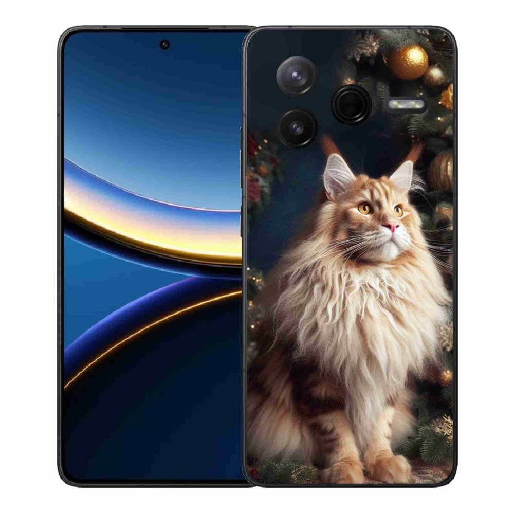 Gelový kryt mmCase na Xiaomi Poco F7 Pro - kočka u stromku