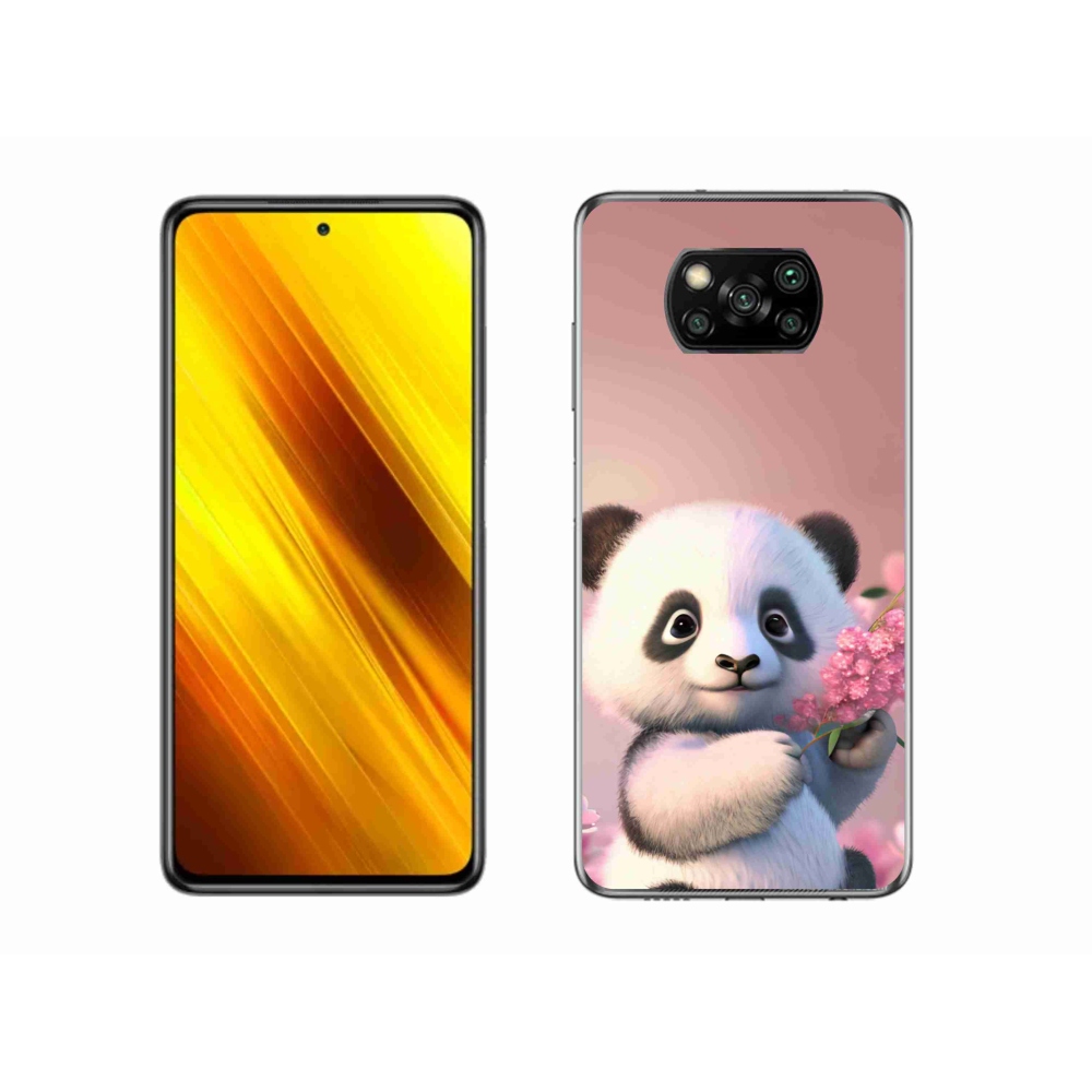 Gelový kryt mmCase na Xiaomi Poco X3 - roztomilá panda