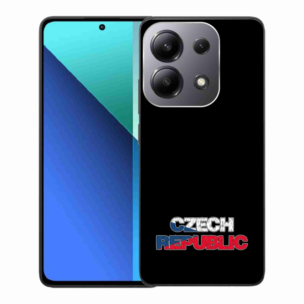 Gelový kryt mmCase na Xiaomi Redmi Note 13 - Czech Republic černé pozadí