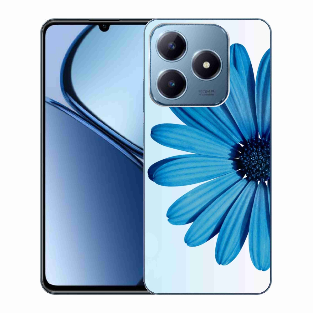 Gelový obal mmCase na Realme C63 - modrá kopretina