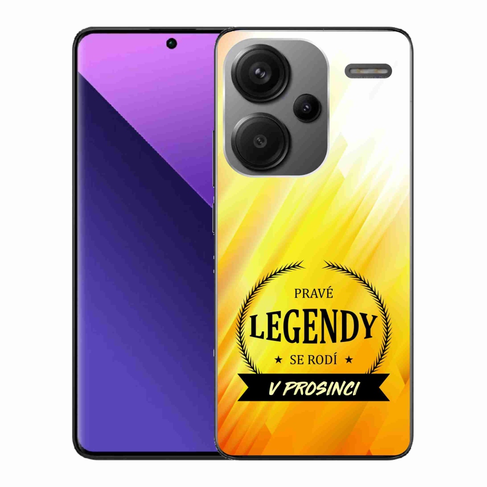 Gelový kryt mmCase na Xiaomi Redmi Note 13 Pro+ 5G - legendy v prosinci žluté pozadí