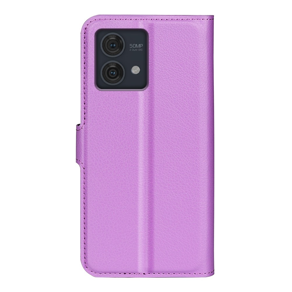 Litchi knížkové pouzdro na Motorola Moto G84 5G - fialové