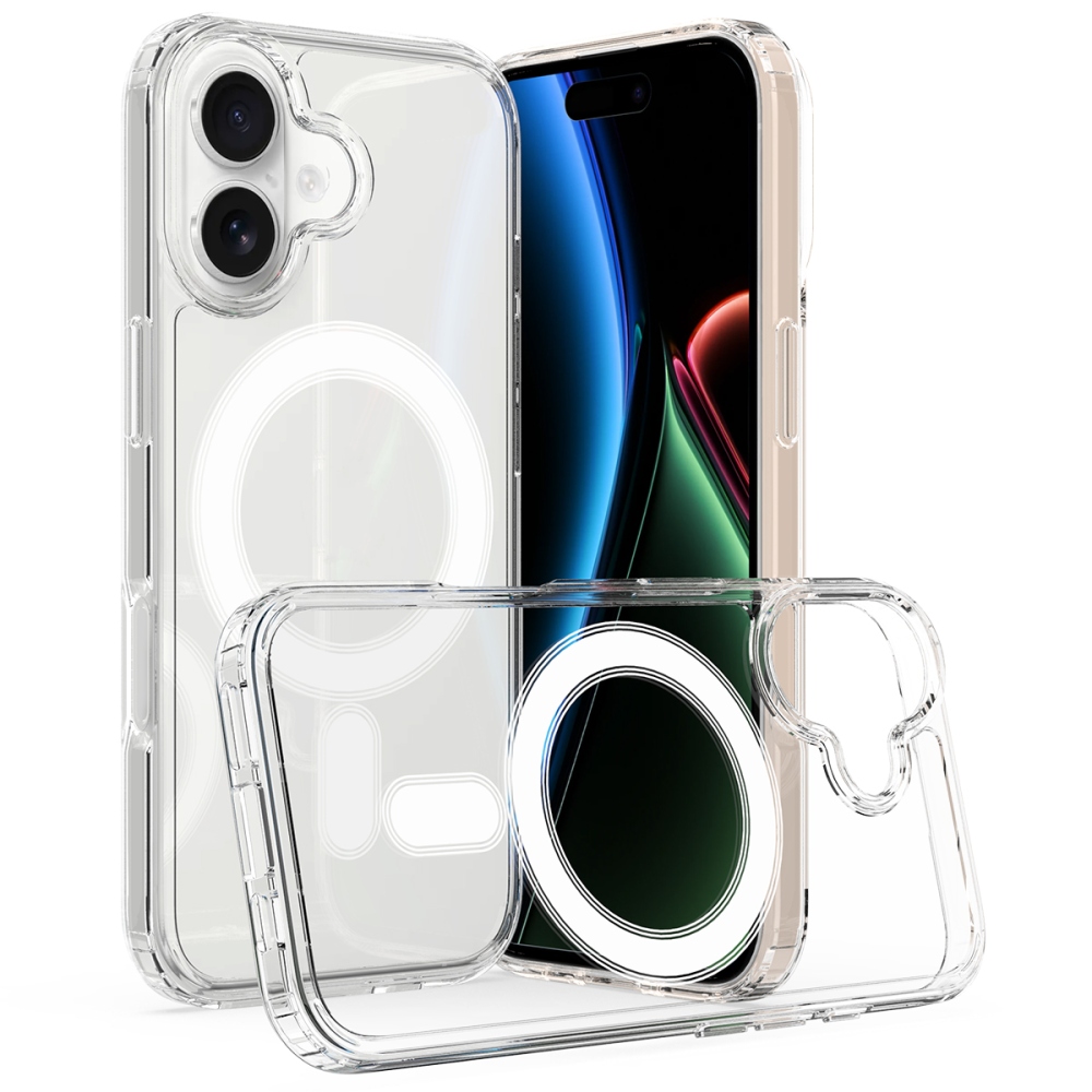 Acryle gelový obal s pevnými zády a MagSafe na iPhone 17 - průhledný